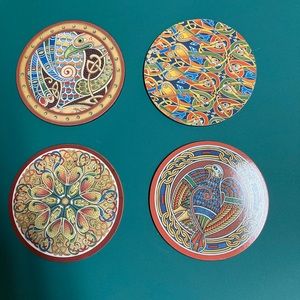 Colorful Celtic Coaster Set of Four (4)